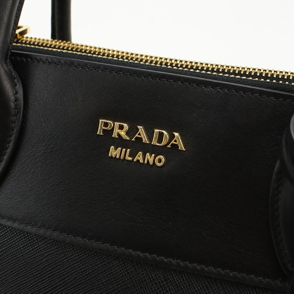 PRADA Prada 2-way tote bag, Saffiano leather, women's, black - Picture 5 of 9